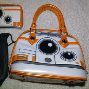 Loungefly BB8 purse, wallet,  & purse cover.